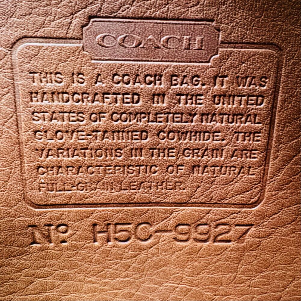 Coach Willis Vintage Top Handle Leather Satchel Crossbody Bag 9927 British Tan - Picture 15 of 15